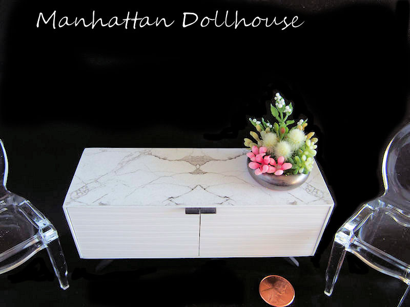 Faux Marble Miniature Cabinet - Click Image to Close